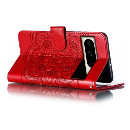 For Google Pixel 8 Pro Case PU Leather Mandala Imprinted Design Wallet Phone Cover