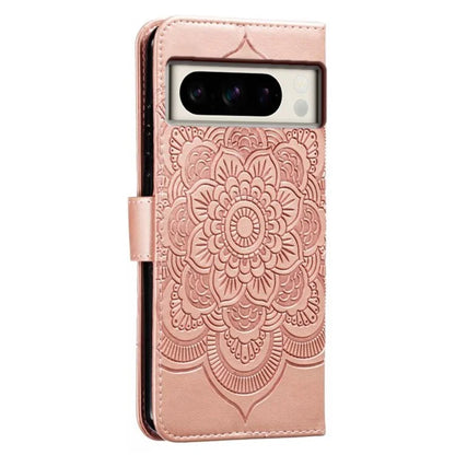 For Google Pixel 8 Pro Case PU Leather Mandala Imprinted Design Wallet Phone Cover