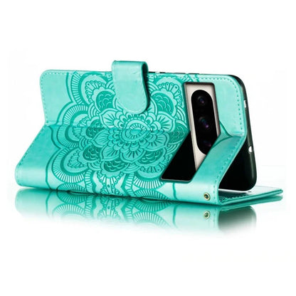 For Google Pixel 8 Pro Case PU Leather Mandala Imprinted Design Wallet Phone Cover