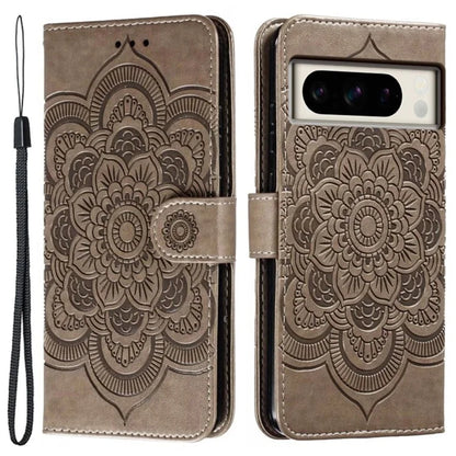 For Google Pixel 8 Pro Case PU Leather Mandala Imprinted Design Wallet Phone Cover