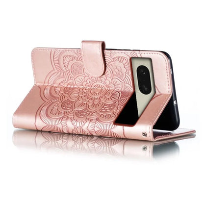 For Google Pixel 8 Case PU Leather Mandala Imprinted Design Wallet Phone Cover