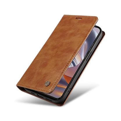YIKATU YK-006 For Motorola Edge 50 Neo 5G Case Wallet Litchi Grain Leather Phone Cover Magnetic Auto-Absorbed