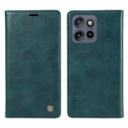 YIKATU YK-006 For Motorola Edge 50 Neo 5G Case Wallet Litchi Grain Leather Phone Cover Magnetic Auto-Absorbed
