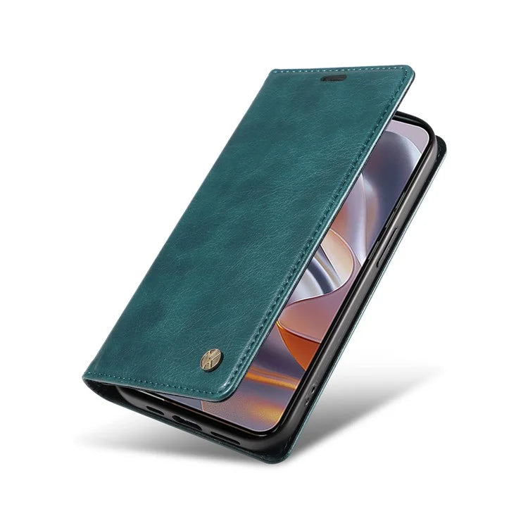 YIKATU YK-006 For Motorola Edge 50 Neo 5G Case Wallet Litchi Grain Leather Phone Cover Magnetic Auto-Absorbed