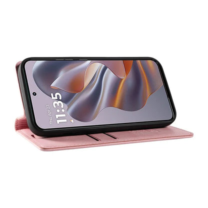 YIKATU YK-006 For Motorola Edge 50 Neo 5G Case Wallet Litchi Grain Leather Phone Cover Magnetic Auto-Absorbed