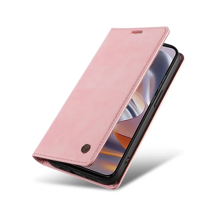 YIKATU YK-006 For Motorola Edge 50 Neo 5G Case Wallet Litchi Grain Leather Phone Cover Magnetic Auto-Absorbed