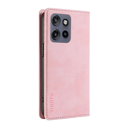 YIKATU YK-006 For Motorola Edge 50 Neo 5G Case Wallet Litchi Grain Leather Phone Cover Magnetic Auto-Absorbed