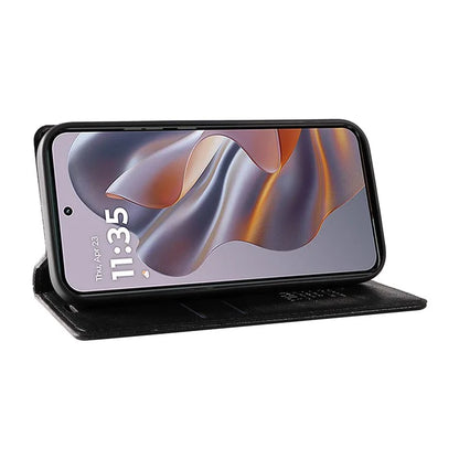 YIKATU YK-006 For Motorola Edge 50 Neo 5G Case Wallet Litchi Grain Leather Phone Cover Magnetic Auto-Absorbed