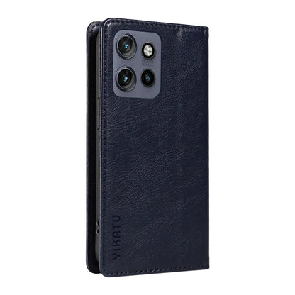 YIKATU YK-006 For Motorola Edge 50 Neo 5G Case Wallet Litchi Grain Leather Phone Cover Magnetic Auto-Absorbed