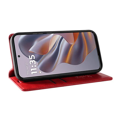 YIKATU YK-006 For Motorola Edge 50 Neo 5G Case Wallet Litchi Grain Leather Phone Cover Magnetic Auto-Absorbed