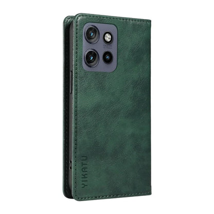 YIKATU YK-006 For Motorola Edge 50 Neo 5G Case Wallet Litchi Grain Leather Phone Cover Magnetic Auto-Absorbed
