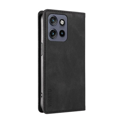 YIKATU YK-004 For Motorola Edge 50 Neo 5G Case Leather Skin-Touch Phone Cover Magnetic Auto-Absorbed