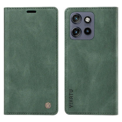 YIKATU YK-004 For Motorola Edge 50 Neo 5G Case Leather Skin-Touch Phone Cover Magnetic Auto-Absorbed
