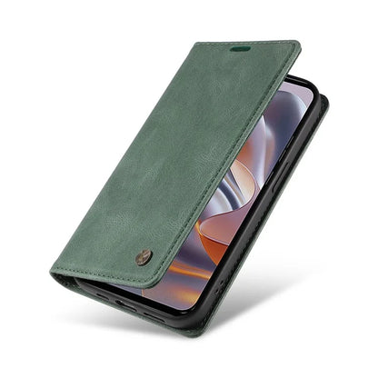 YIKATU YK-004 For Motorola Edge 50 Neo 5G Case Leather Skin-Touch Phone Cover Magnetic Auto-Absorbed
