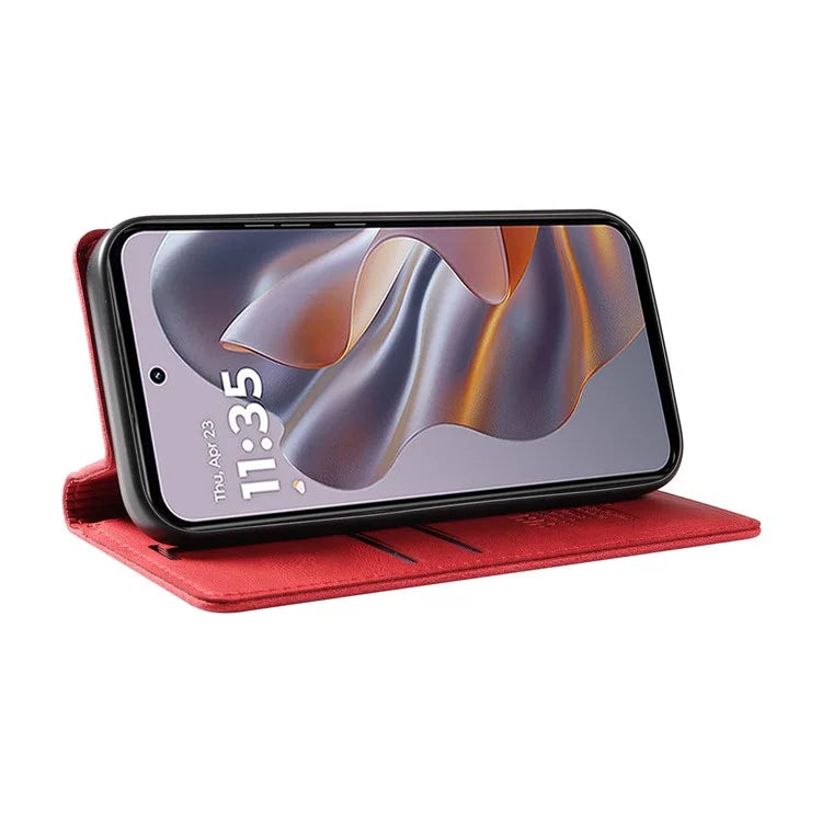YIKATU YK-004 For Motorola Edge 50 Neo 5G Case Leather Skin-Touch Phone Cover Magnetic Auto-Absorbed