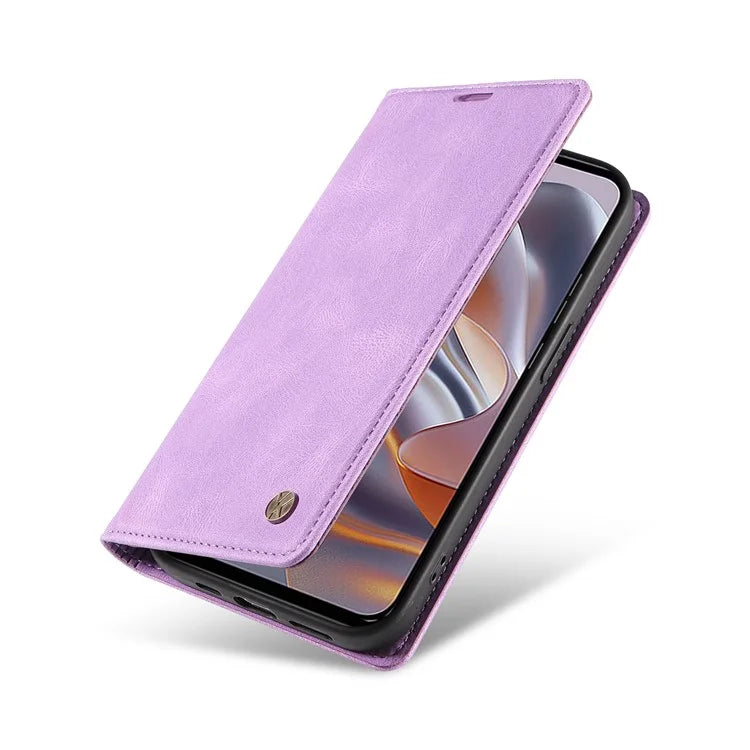 YIKATU YK-004 For Motorola Edge 50 Neo 5G Case Leather Skin-Touch Phone Cover Magnetic Auto-Absorbed