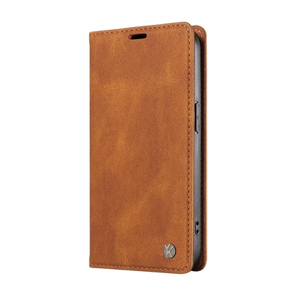YIKATU YK-004 For Motorola Edge 50 Neo 5G Case Leather Skin-Touch Phone Cover Magnetic Auto-Absorbed