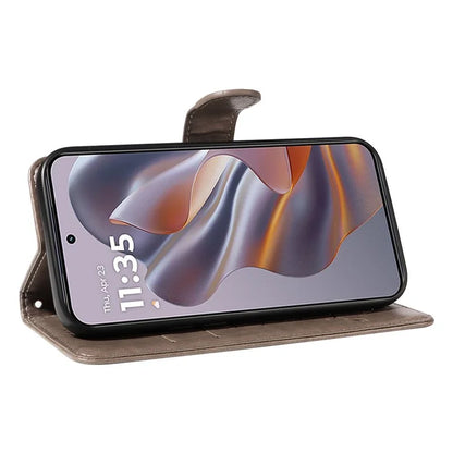For Motorola Edge 50 Neo 5G Case Flower Pattern PU Leather Wallet Phone Cover