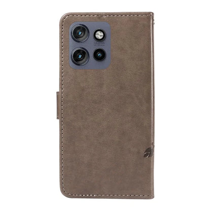 For Motorola Edge 50 Neo 5G Case Flower Pattern PU Leather Wallet Phone Cover