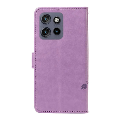 For Motorola Edge 50 Neo 5G Case Flower Pattern PU Leather Wallet Phone Cover