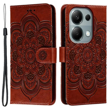 For Xiaomi Poco M6 Pro 4G / Redmi Note 13 Pro 4G Case PU Leather Mandala Imprinted Design Wallet Phone Cover