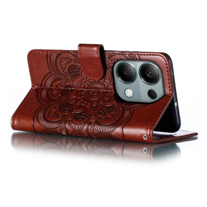 For Xiaomi Poco M6 Pro 4G / Redmi Note 13 Pro 4G Case PU Leather Mandala Imprinted Design Wallet Phone Cover