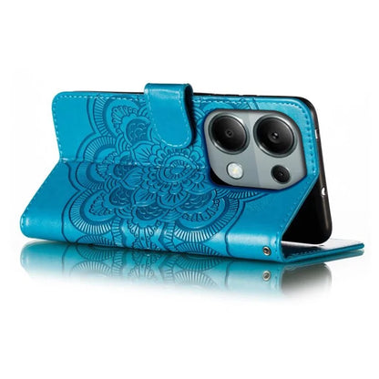 For Xiaomi Poco M6 Pro 4G / Redmi Note 13 Pro 4G Case PU Leather Mandala Imprinted Design Wallet Phone Cover