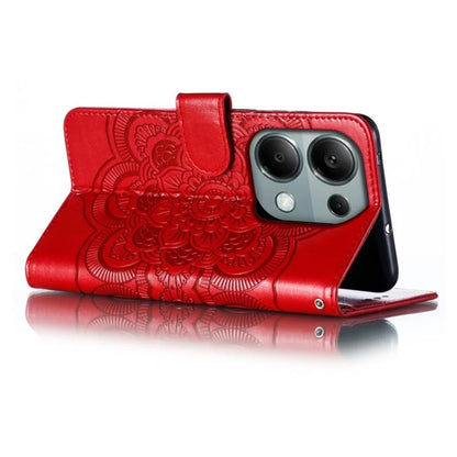 For Xiaomi Poco M6 Pro 4G / Redmi Note 13 Pro 4G Case PU Leather Mandala Imprinted Design Wallet Phone Cover