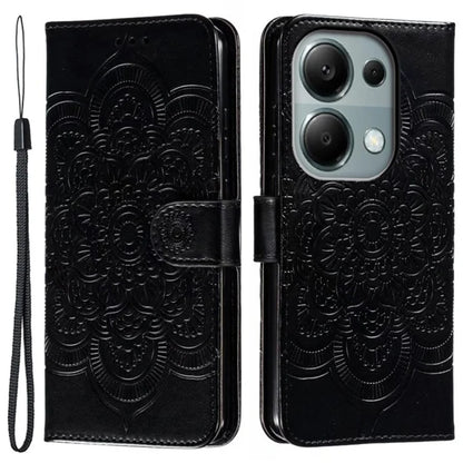 For Xiaomi Poco M6 Pro 4G / Redmi Note 13 Pro 4G Case PU Leather Mandala Imprinted Design Wallet Phone Cover