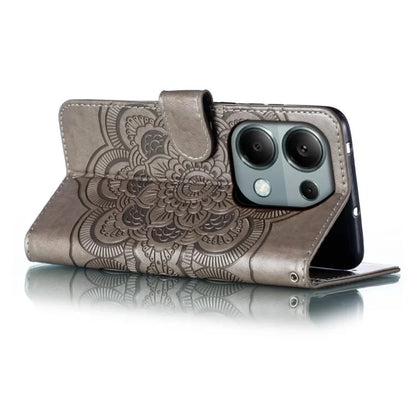 For Xiaomi Poco M6 Pro 4G / Redmi Note 13 Pro 4G Case PU Leather Mandala Imprinted Design Wallet Phone Cover