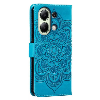 For Xiaomi Redmi Note 13 4G Case PU Leather Mandala Imprinted Design Wallet Phone Cover