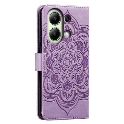For Xiaomi Redmi Note 13 4G Case PU Leather Mandala Imprinted Design Wallet Phone Cover