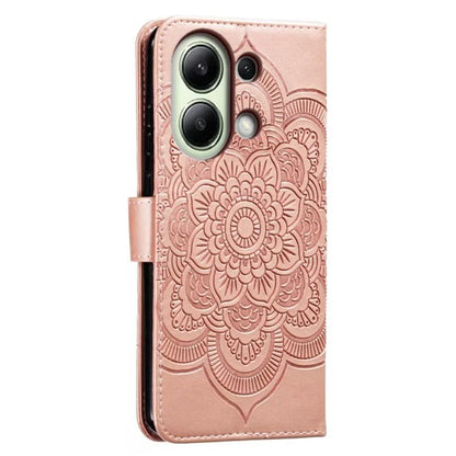 For Xiaomi Redmi Note 13 4G Case PU Leather Mandala Imprinted Design Wallet Phone Cover