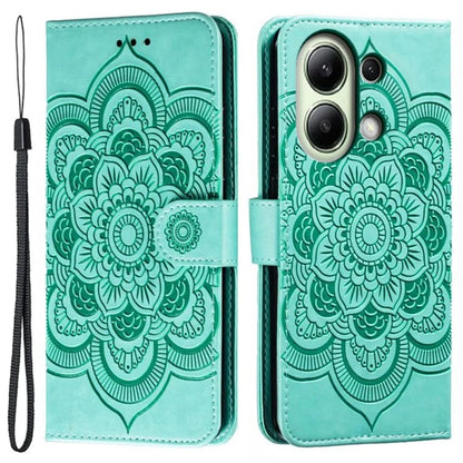 For Xiaomi Redmi Note 13 4G Case PU Leather Mandala Imprinted Design Wallet Phone Cover