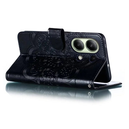 For Xiaomi Redmi Note 13 4G Case PU Leather Mandala Imprinted Design Wallet Phone Cover
