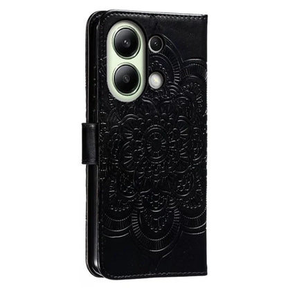For Xiaomi Redmi Note 13 4G Case PU Leather Mandala Imprinted Design Wallet Phone Cover