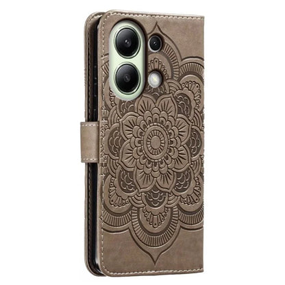 For Xiaomi Redmi Note 13 4G Case PU Leather Mandala Imprinted Design Wallet Phone Cover