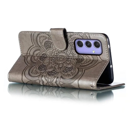 For Samsung Galaxy S24 FE Case PU Leather Mandala Imprinted Design Wallet Phone Cover