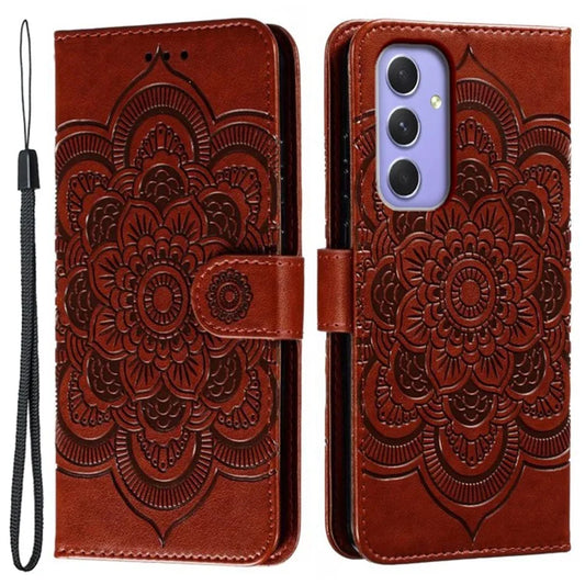 For Samsung Galaxy S23 FE Case PU Leather Mandala Imprinted Design Wallet Phone Cover
