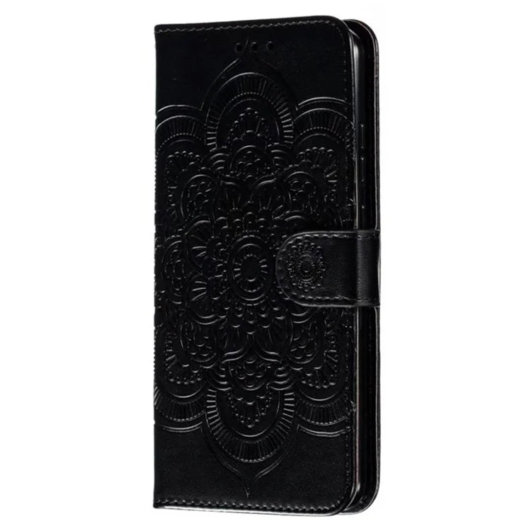For Samsung Galaxy S23 FE Case PU Leather Mandala Imprinted Design Wallet Phone Cover