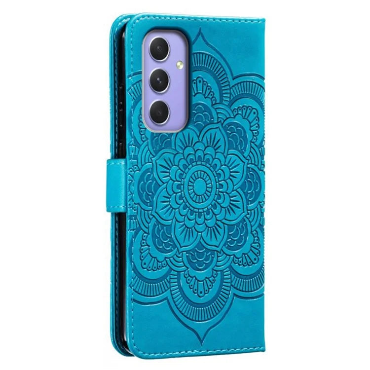 For Samsung Galaxy A05s 4G Case PU Leather Mandala Imprinted Design Wallet Phone Cover