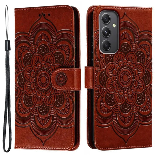 For Samsung Galaxy A16 5G Case PU Leather Mandala Imprinted Design Wallet Phone Cover