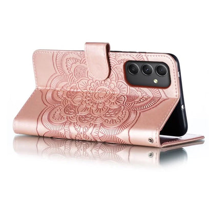 For Samsung Galaxy A16 5G Case PU Leather Mandala Imprinted Design Wallet Phone Cover