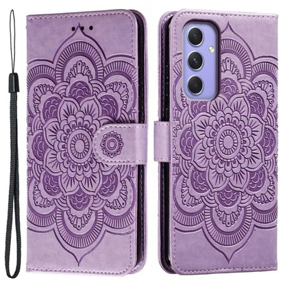 For Samsung Galaxy S24 Case PU Leather Mandala Imprinted Design Wallet Phone Cover