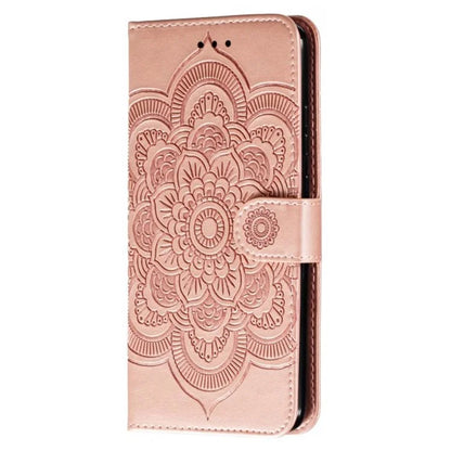For Samsung Galaxy S24 Case PU Leather Mandala Imprinted Design Wallet Phone Cover