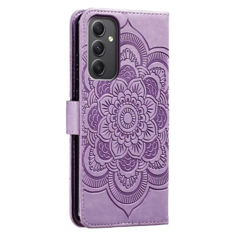 For Samsung Galaxy A25 5G (Global) (161.0 x 76.5 x 8.3mm) Case PU Leather Mandala Wallet Phone Cover