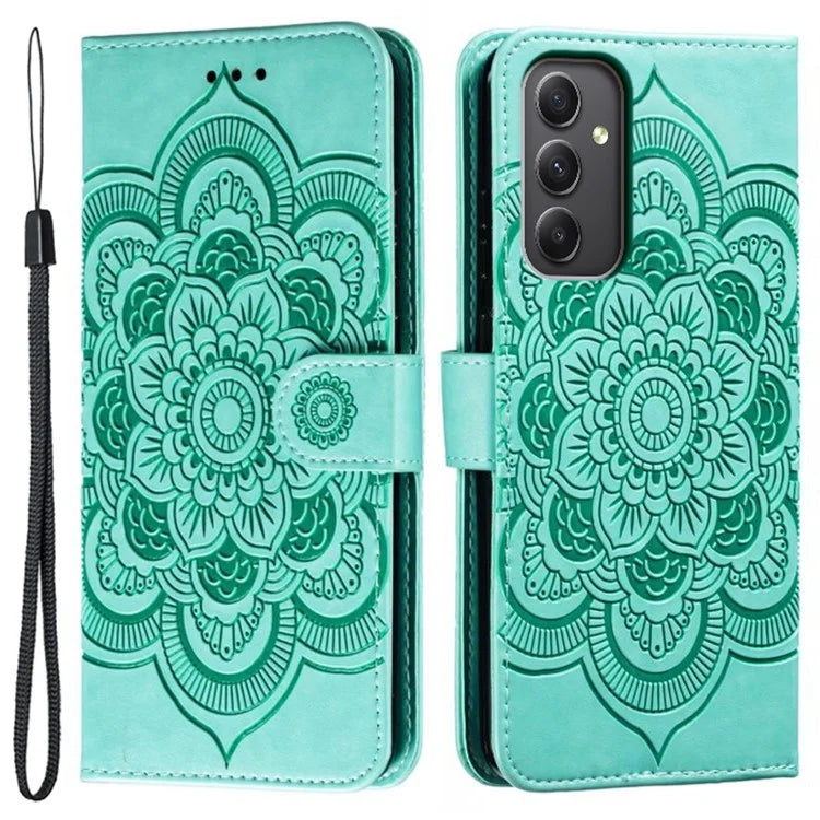 For Samsung Galaxy A25 5G (Global) (161.0 x 76.5 x 8.3mm) Case PU Leather Mandala Wallet Phone Cover