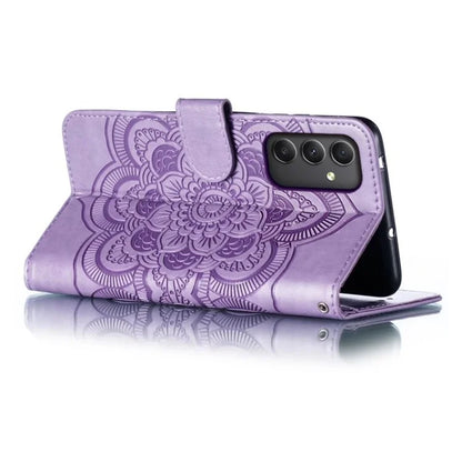 For Samsung Galaxy A35 5G Case PU Leather Mandala Imprinted Design Wallet Phone Cover