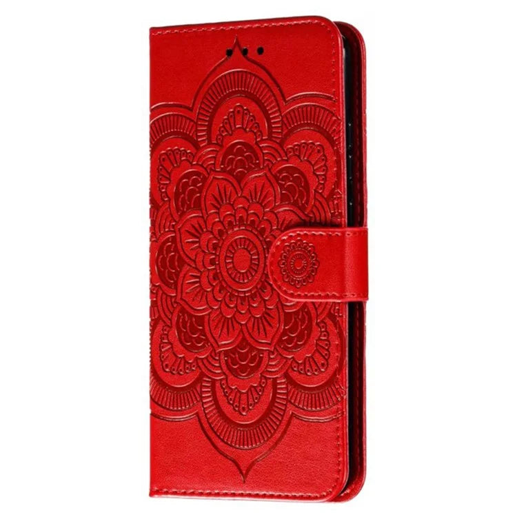 For Samsung Galaxy A35 5G Case PU Leather Mandala Imprinted Design Wallet Phone Cover
