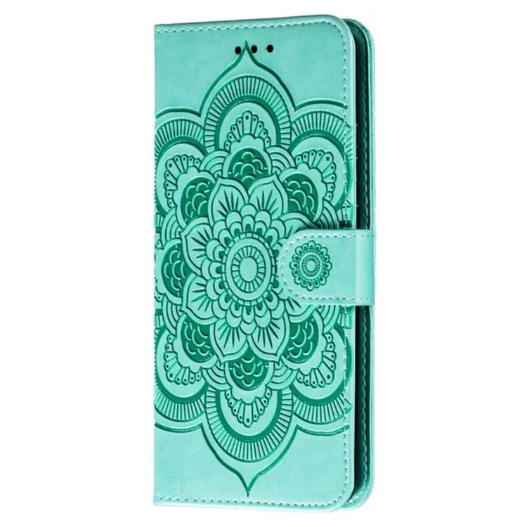 For Samsung Galaxy A35 5G Case PU Leather Mandala Imprinted Design Wallet Phone Cover